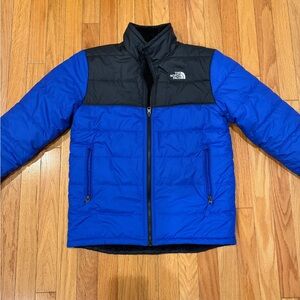 The North Face Royal Blue and Black Puffer Jacket